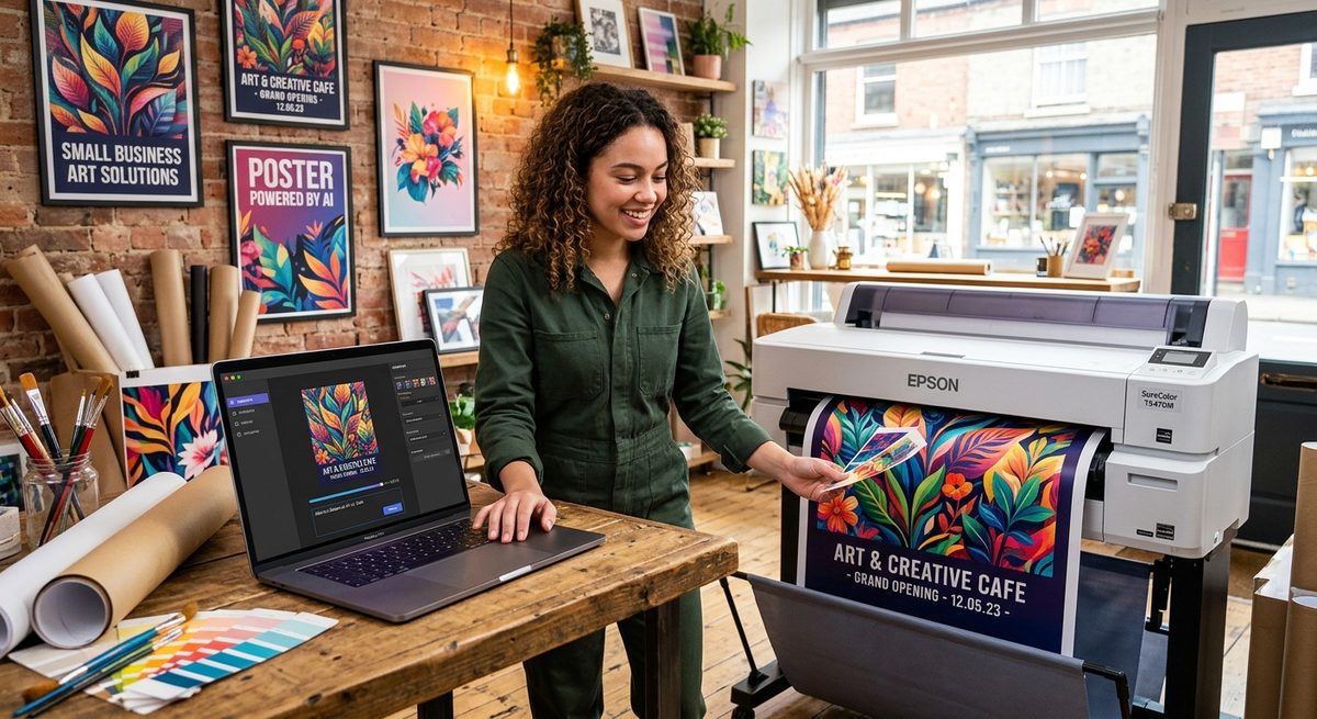 How to Turn AI-Generated Images Into Posters for Your Small Business