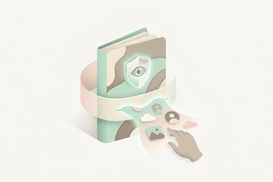 Editorial illustration explaining ai image safety guide