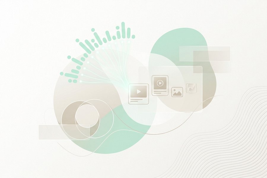 Abstract graphic representing ai images for marketing, marketing visuals and brand consistency