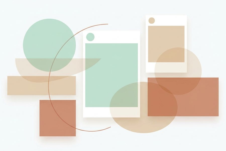 Abstract graphic representing ai images for social media, social media images and post sizing