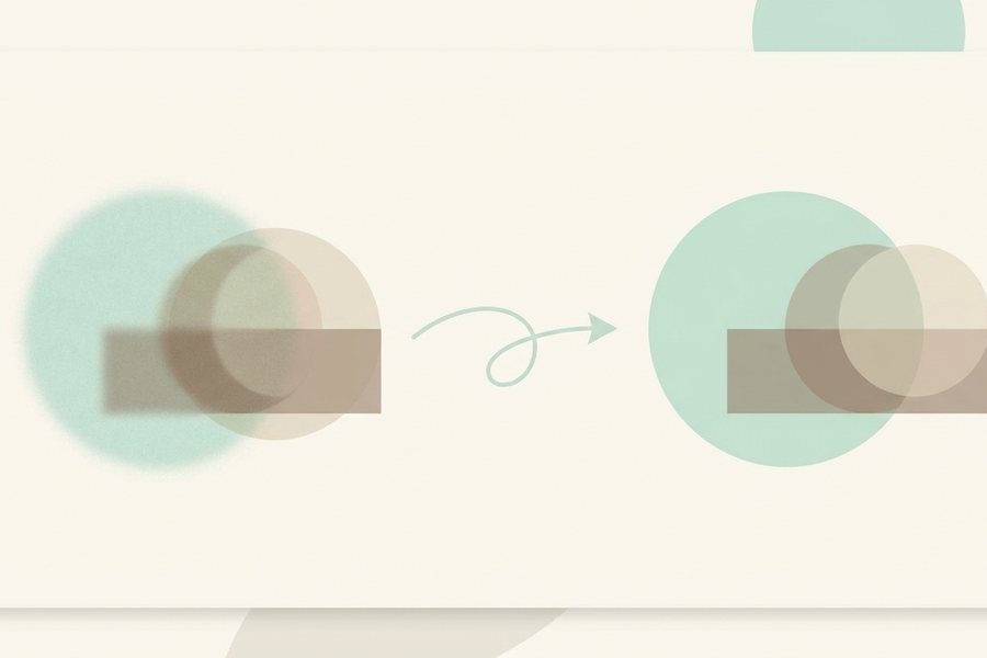 Abstract graphic representing image enhancement, sharpen photo and denoise