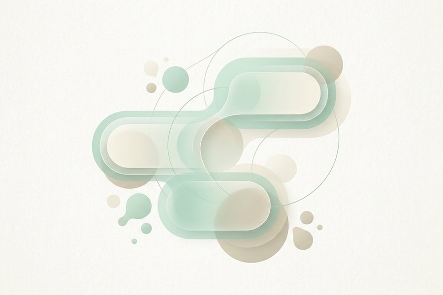 Abstract graphic representing prompt structure, ai image prompts and prompt parts