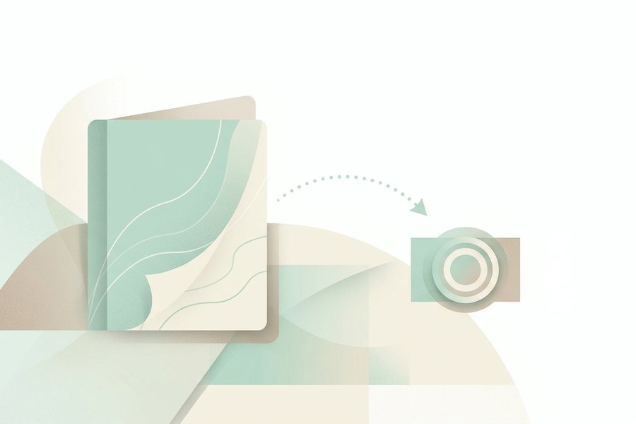 Abstract graphic representing text to image, image prompts and prompt writing
