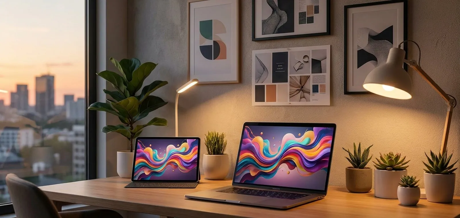 A calm creative workspace