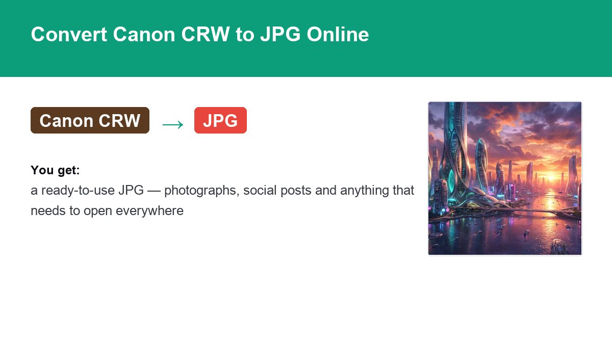 Converting Canon CRW to JPG with img.now