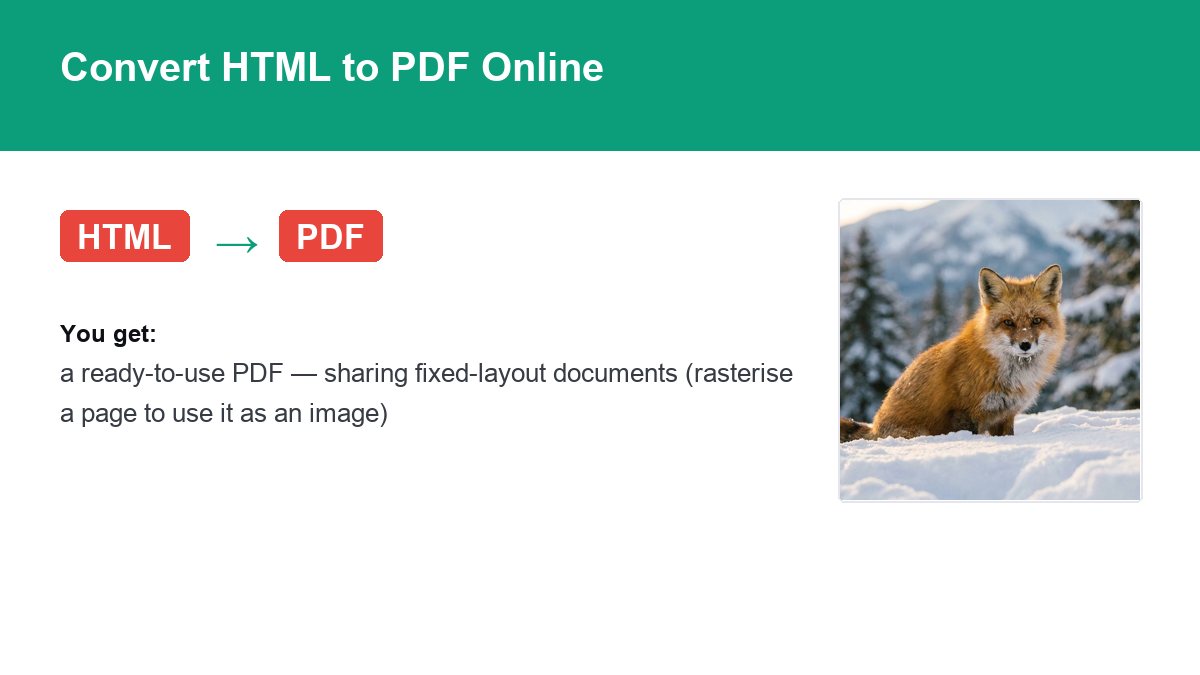 Converting HTML to PDF with img.now
