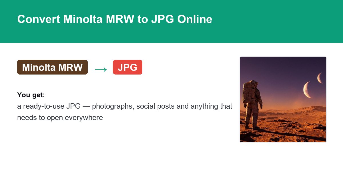 Converting Minolta MRW to JPG with img.now