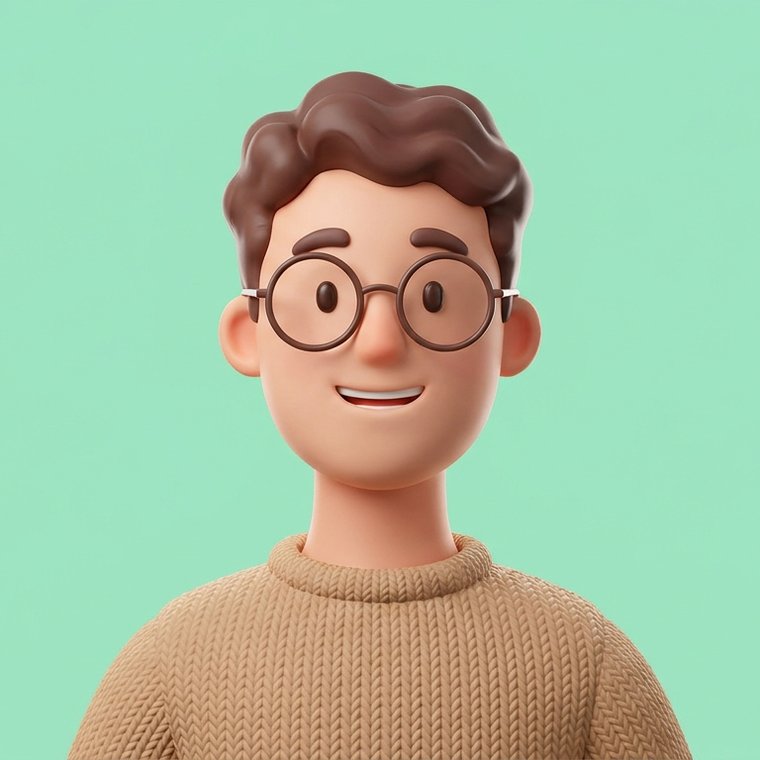 3D cartoon style example created with the AI Avatar Generator